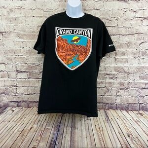 Columbia Black Grand Canyon Crew Neck Short Sleeve Tee Shirt